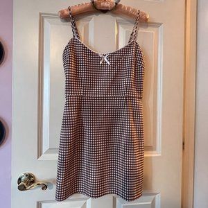 Urban Outfitters | Brown Tahoe Gingham Summer Mini Dress